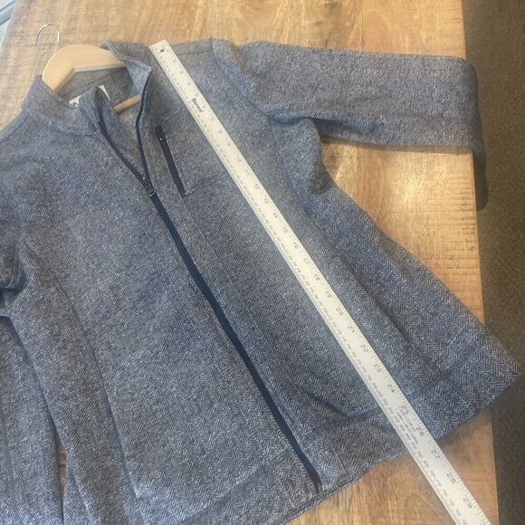 Marc New York Andrew Marc Womens Large Gray Full Zip Fleece Jacket Pockets - Picture 8 of 10